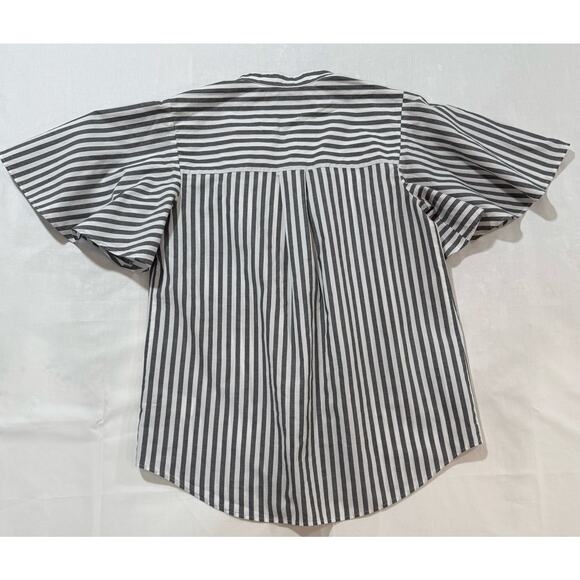 Kate Spade New York Broome Street Stripe Flutter Sleeve Blouse Size XXS - Picture 6 of 8